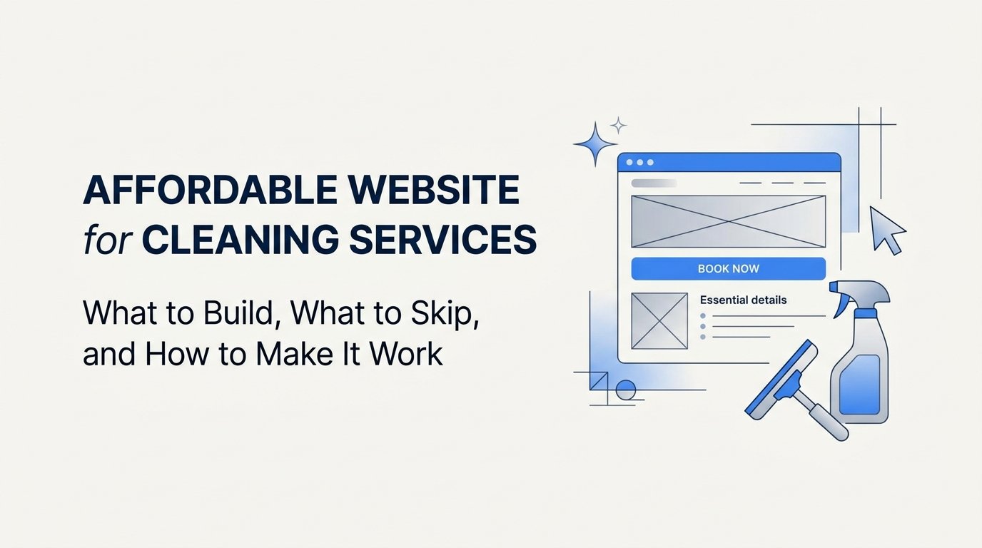 Cover image for blog post: Affordable Website for Cleaning Services: What to Build, What to Skip, and How to Make It Work