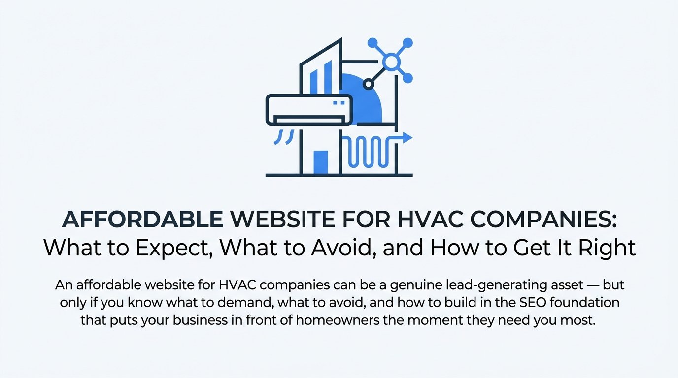 Cover image for blog post: Affordable Website for HVAC Companies: What to Expect, What to Avoid, and How to Get It Right