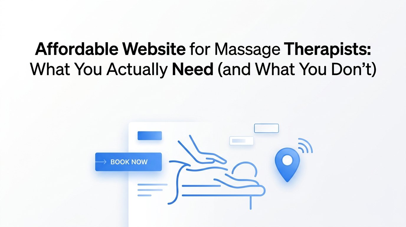 Cover image for blog post: Affordable Website for Massage Therapists: What You Actually Need (and What You Don't)