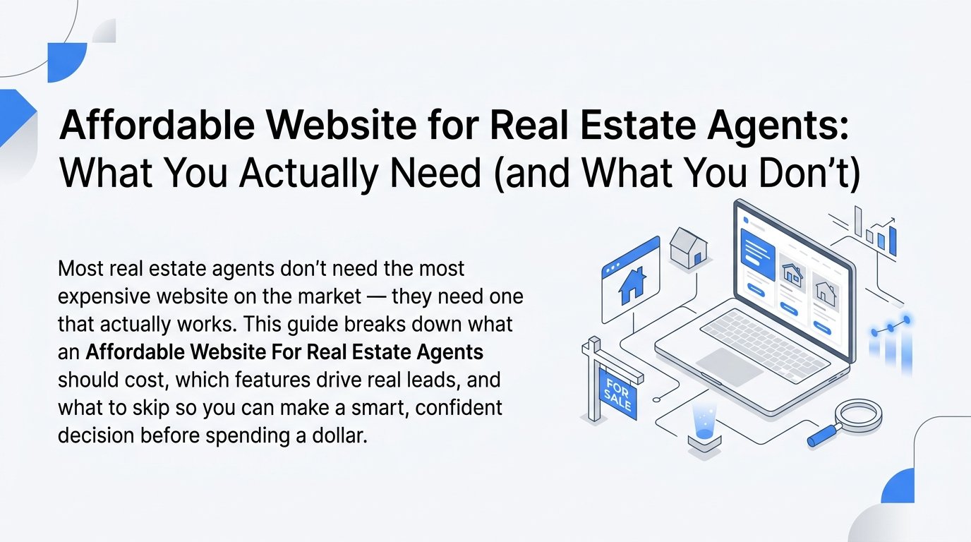 Cover image for blog post: Affordable Website for Real Estate Agents: What You Actually Need (and What You Don't)