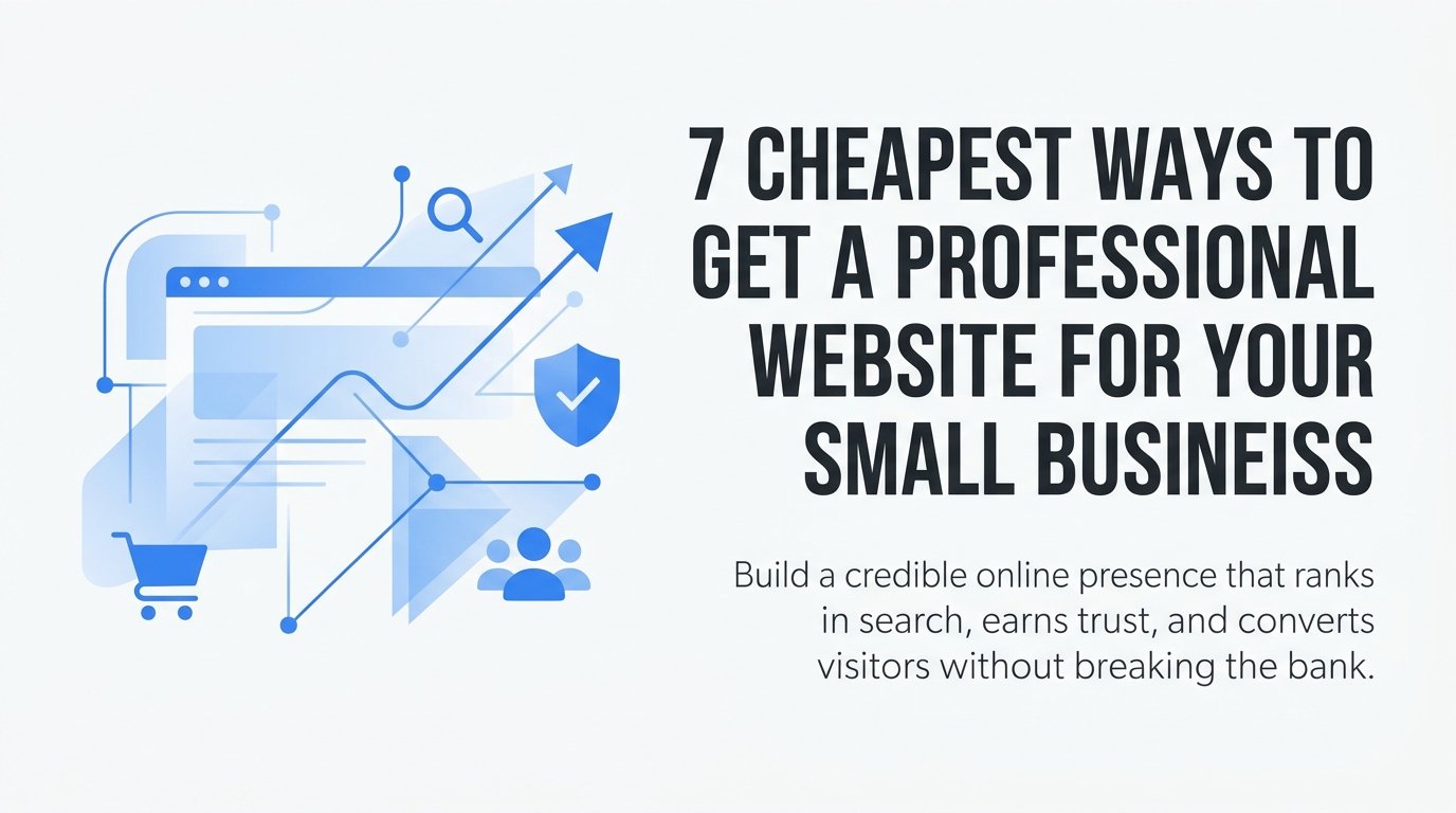 Cover image for blog post: 7 Cheapest Ways to Get a Professional Website for Your Small Business