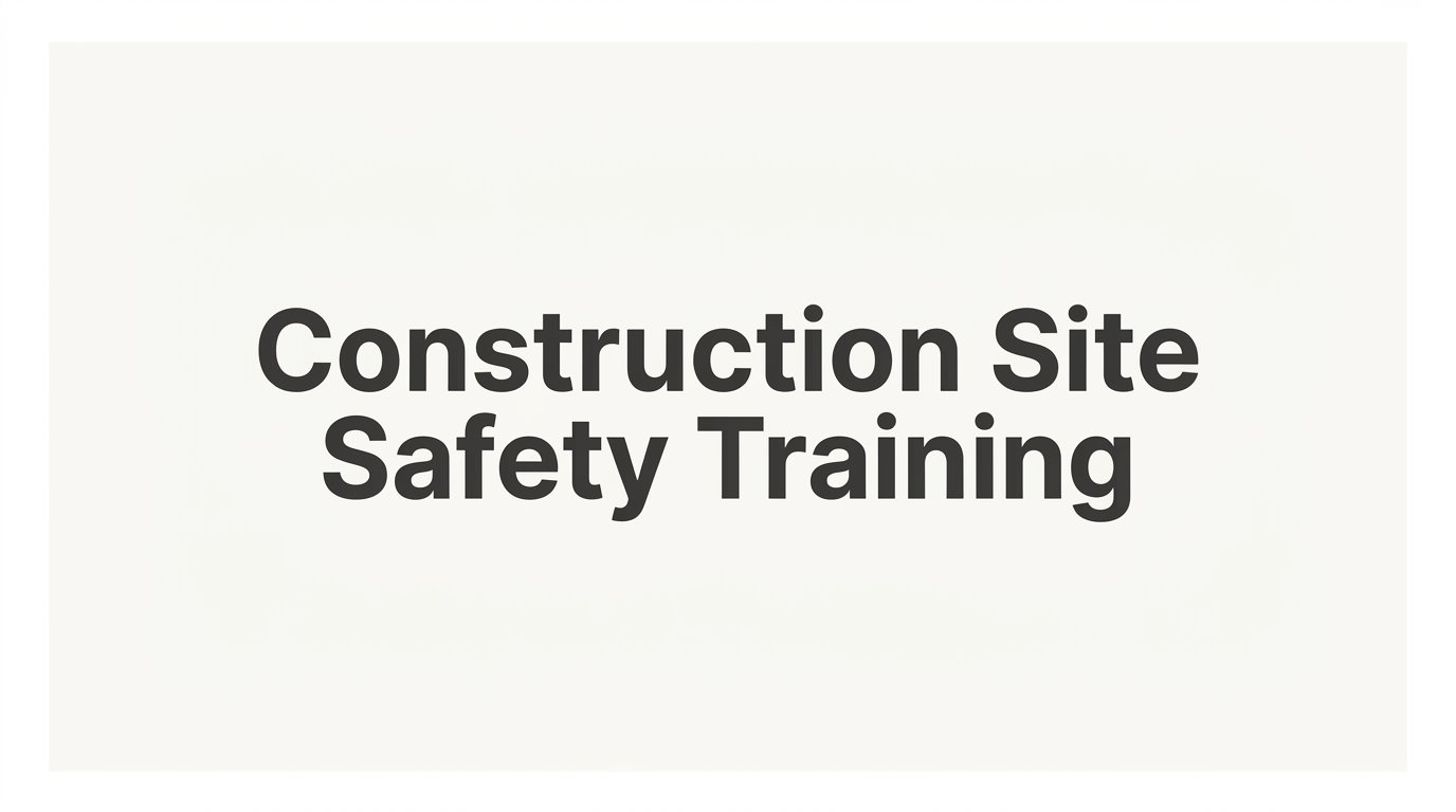 How to Set Up Construction Site Safety Training for Your Crew