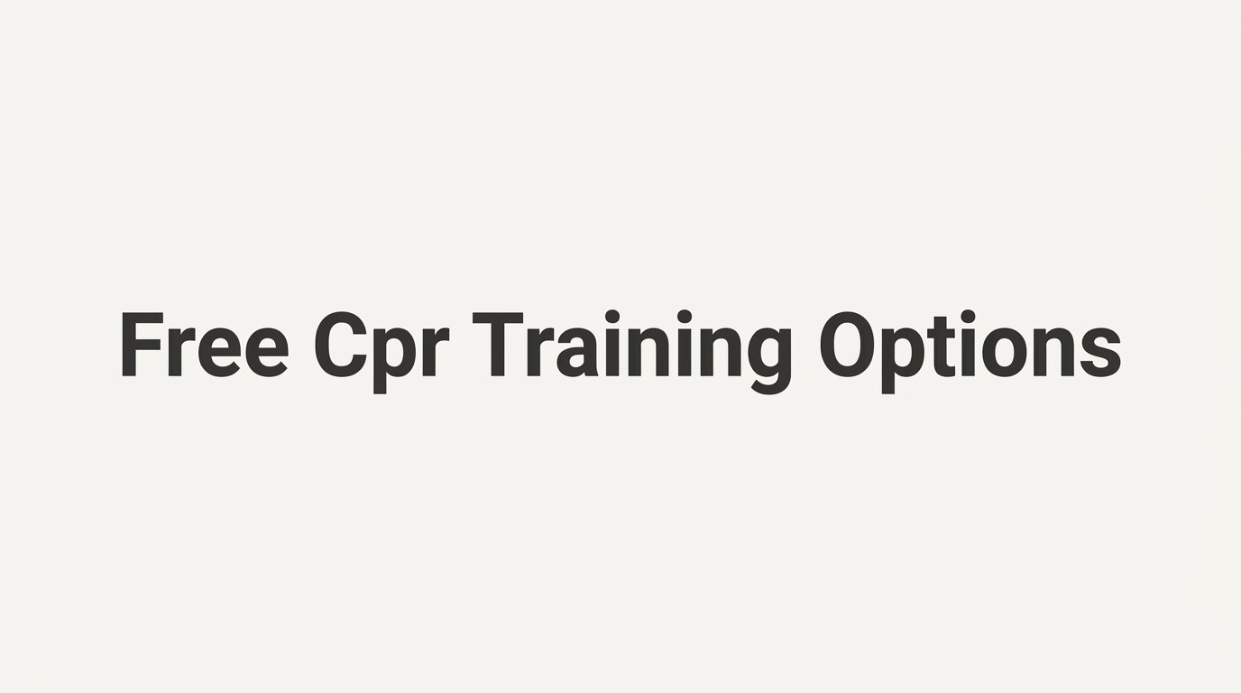 7 Strategies to Find Free CPR Training Options Near You