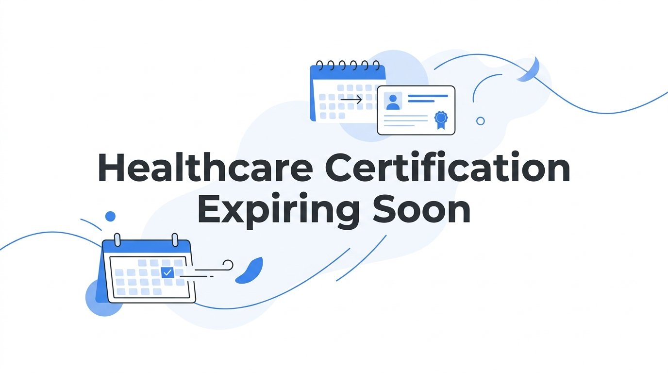 How to Renew Your Healthcare Certification Expiring Soon Without Losing Work Eligibility