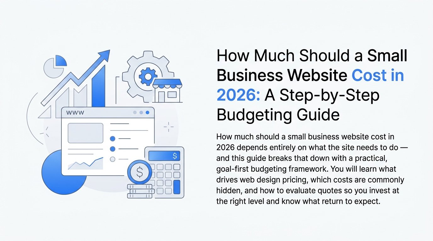 Cover image for blog post: How Much Should a Small Business Website Cost in 2026: A Step-by-Step Budgeting Guide