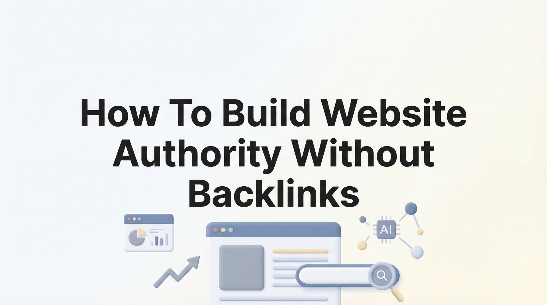 Cover image for blog post: How to Build Website Authority Without Backlinks: A Practical 6-Step Guide