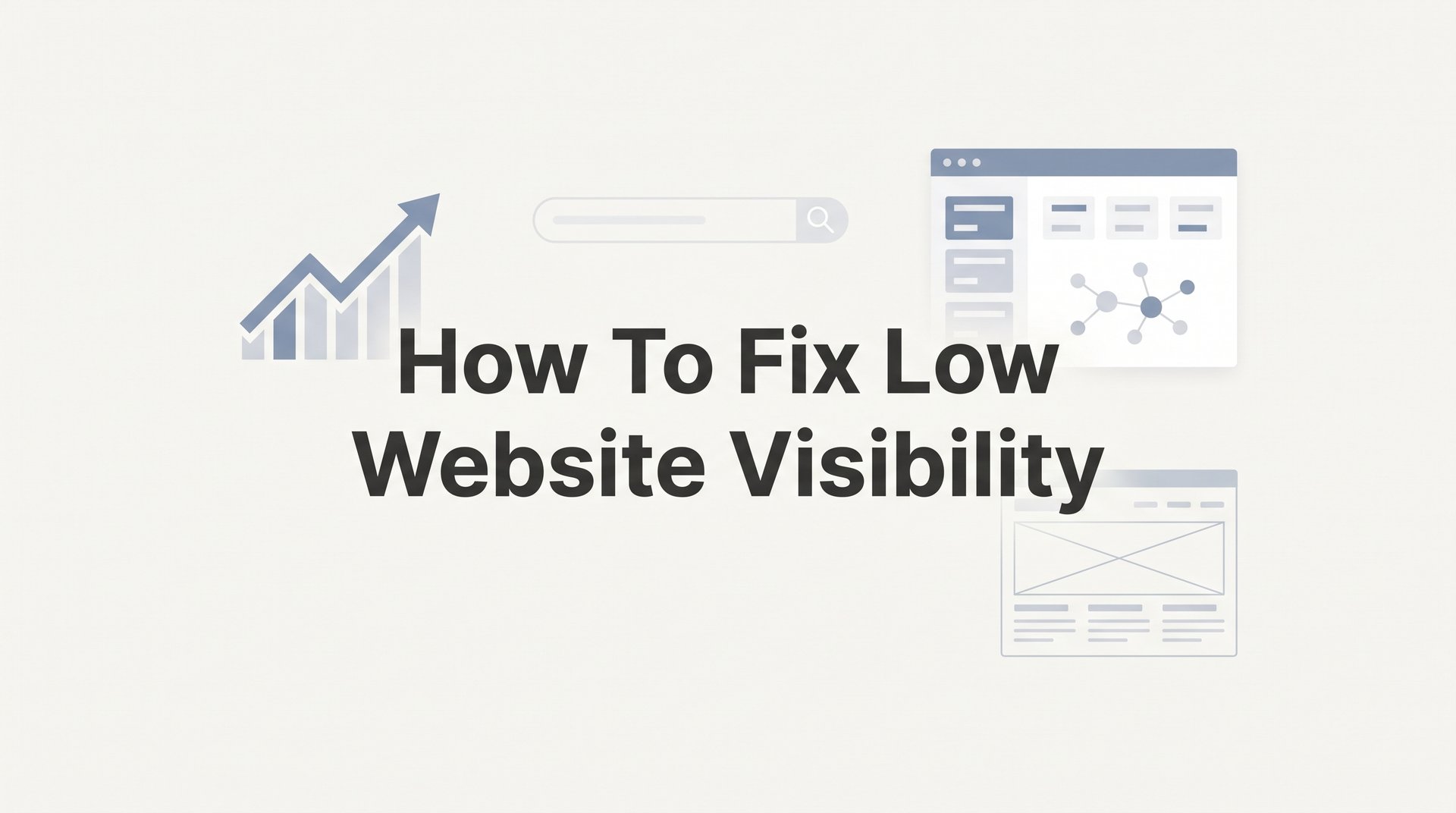 Cover image for blog post: How to Fix Low Website Visibility: A Step-by-Step Guide for Business Owners
