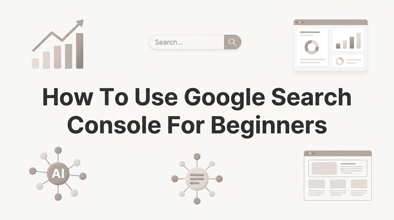 Cover image for blog post: How to Use Google Search Console for Beginners: A Step-by-Step Guide