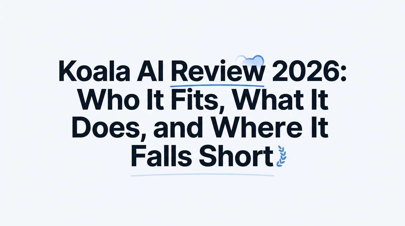 Koala AI Review 2026: Who It Fits, What It Does, and Where It Falls Short