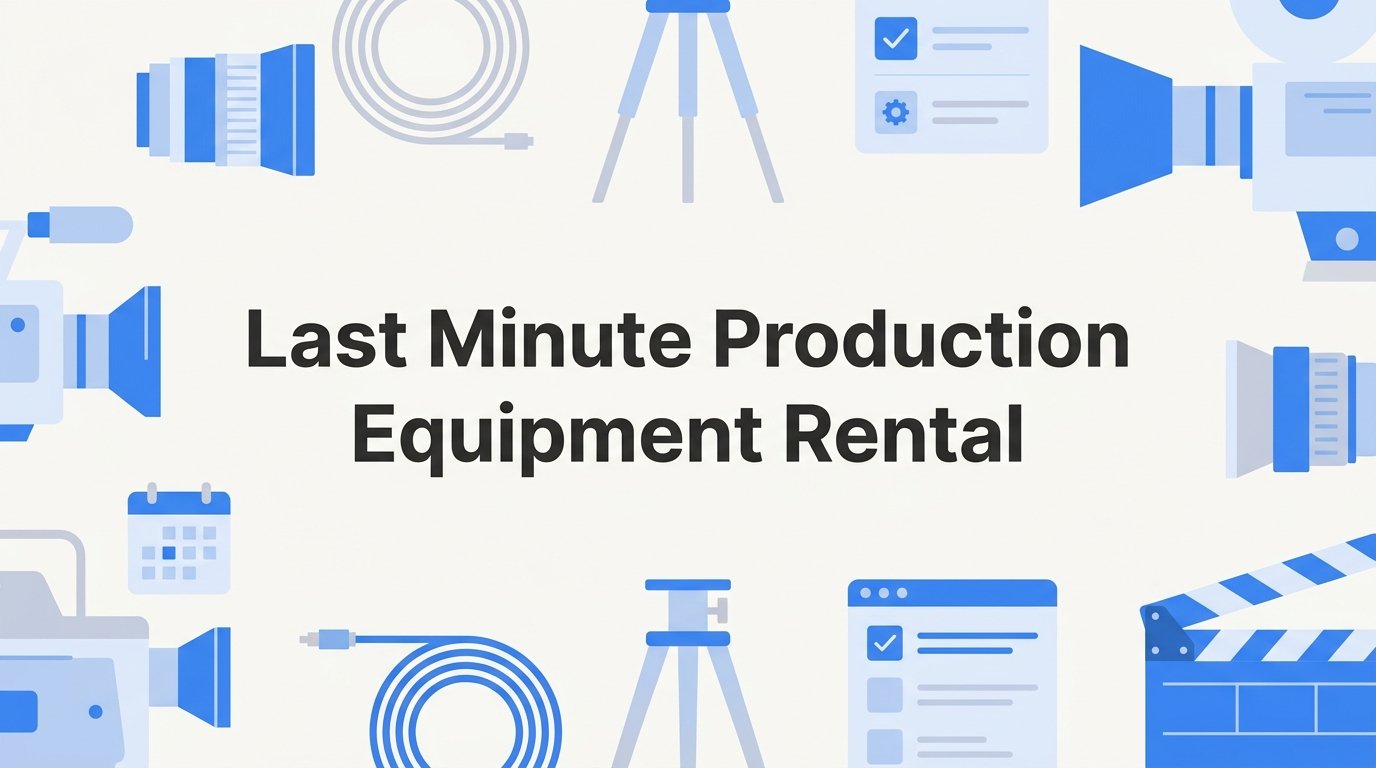 How to Book a Last Minute Production Equipment Rental Without Derailing Your Shoot