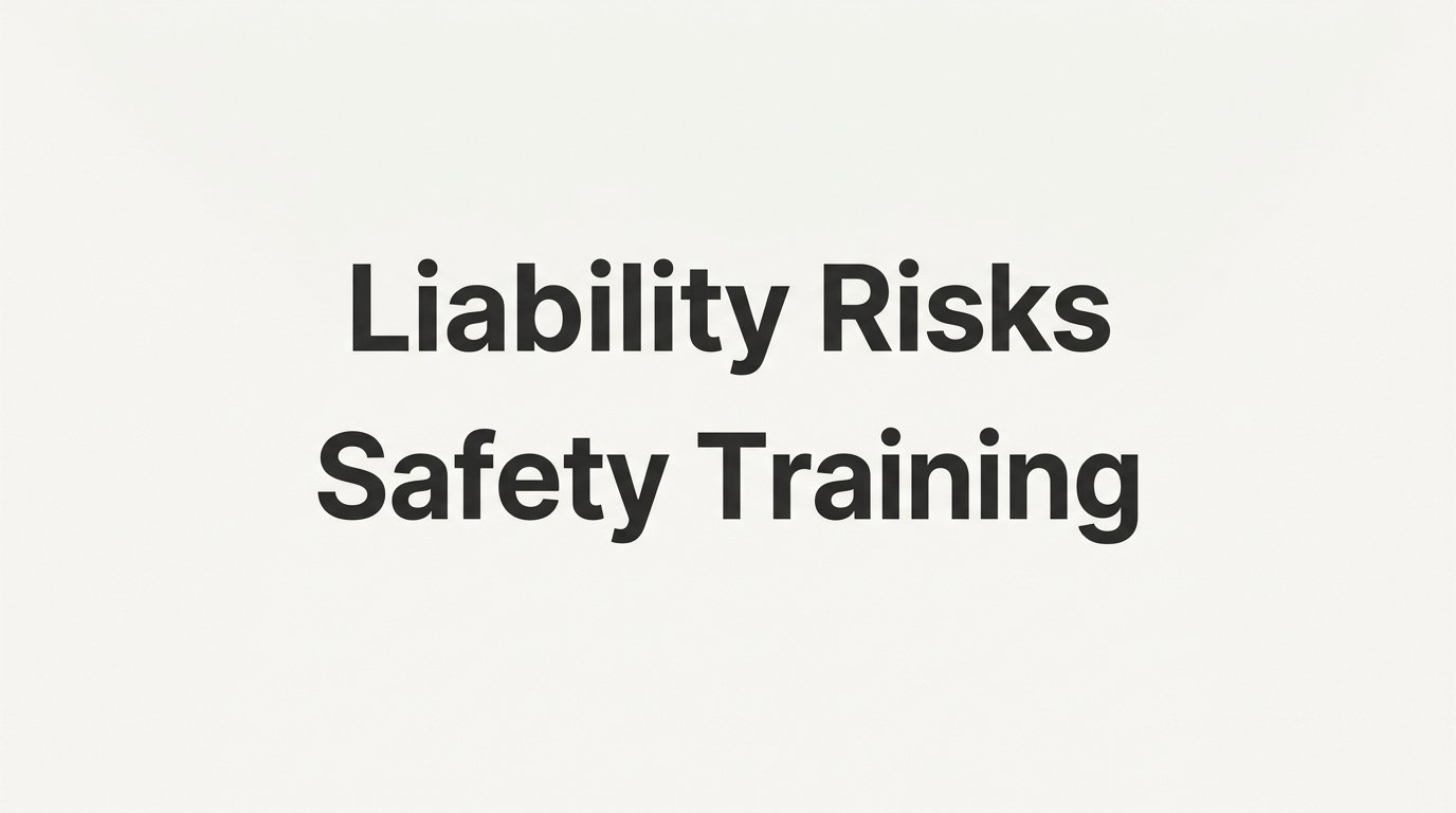 Liability Risks Without Safety Training: What Employers and Organizations Face