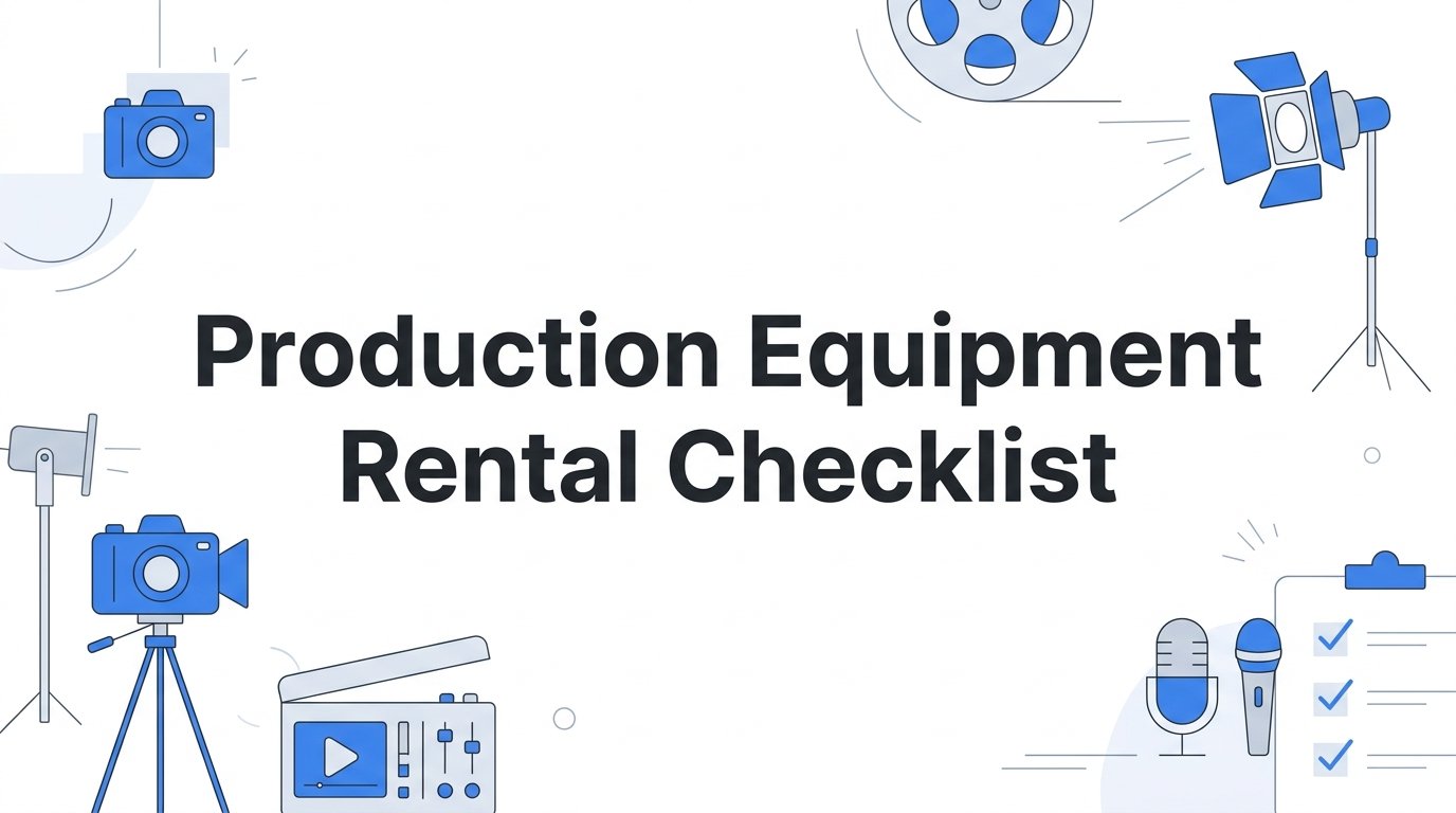 Production Equipment Rental Checklist: 9 Essential Categories Every Shoot Needs in 2026