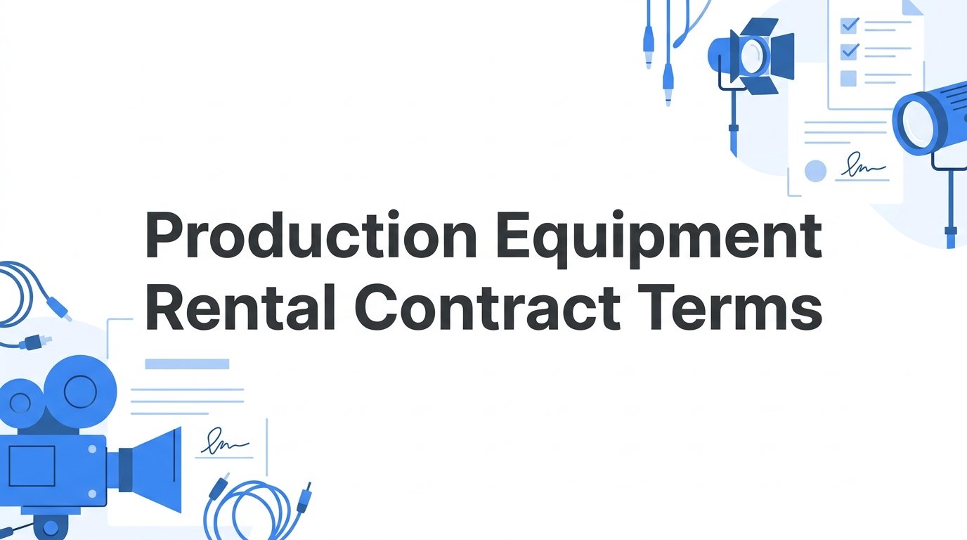 Production Equipment Rental Contract Terms: What Every Filmmaker Needs to Know