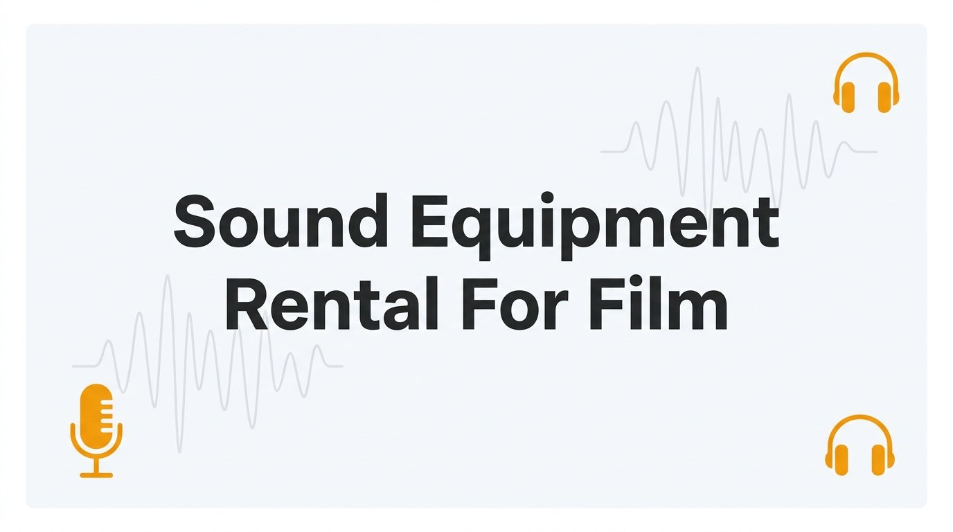 9 Best Sound Equipment Rentals for Film Productions in 2026