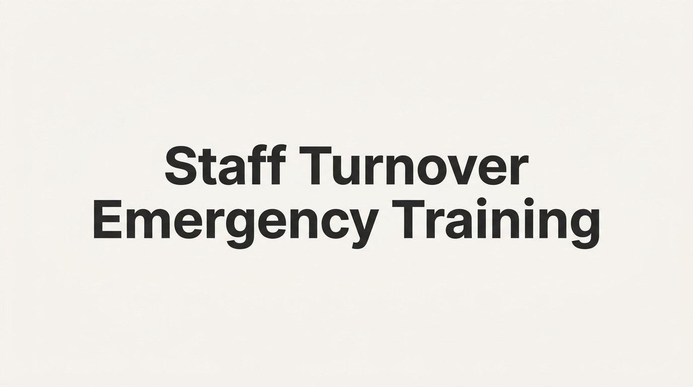 Staff Turnover and Emergency Training: How to Keep Your Team CPR-Ready When People Come and Go