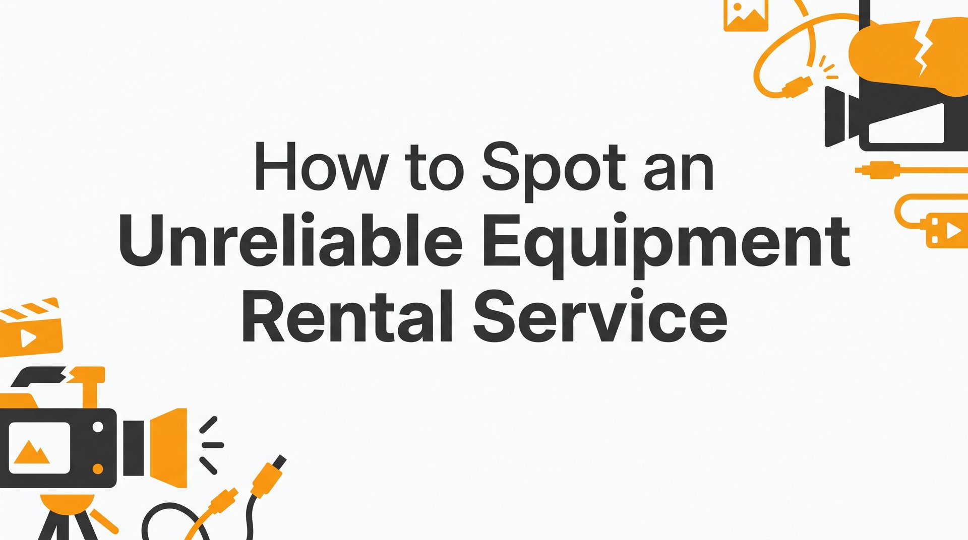 How to Spot an Unreliable Equipment Rental Service Before It Ruins Your Shoot