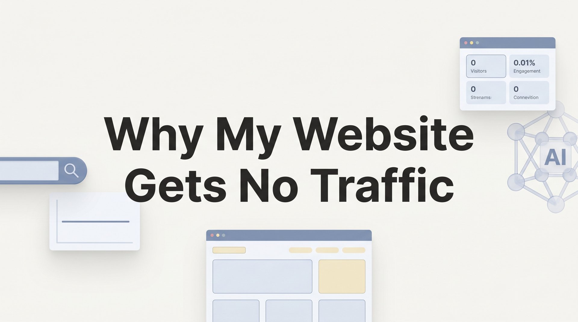 Cover image for blog post: Why My Website Gets No Traffic (And How to Fix It)