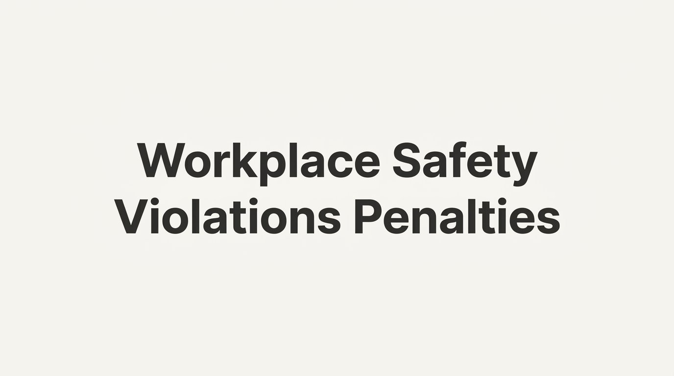 Workplace Safety Violations Penalties: What Employers Face and How to Avoid Them