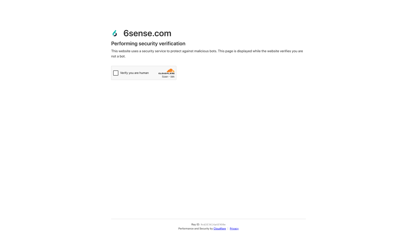 Screenshot of 6sense website