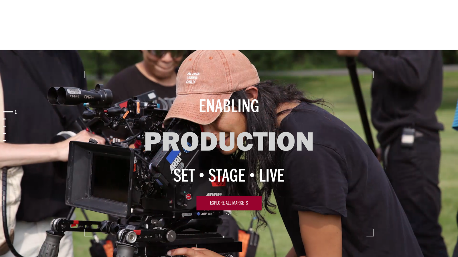 Screenshot of AbelCine website