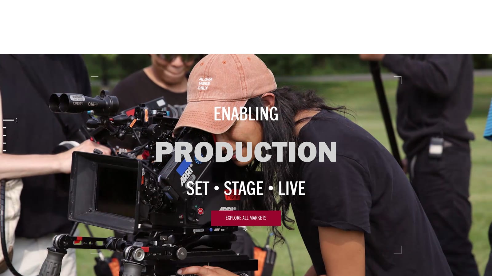 Screenshot of AbelCine website