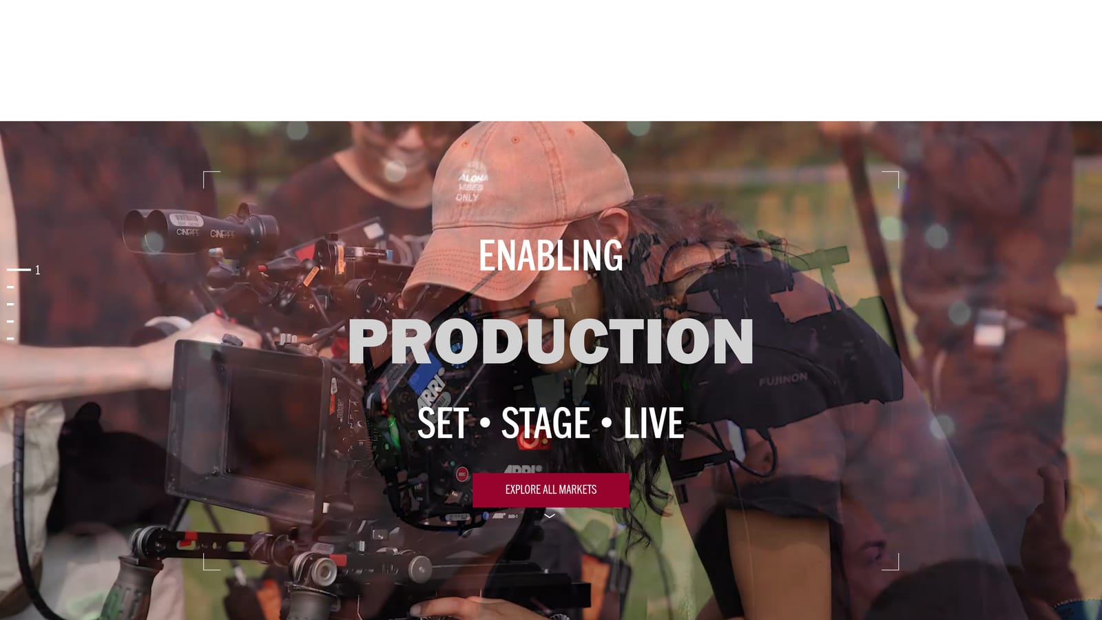 Screenshot of AbelCine website