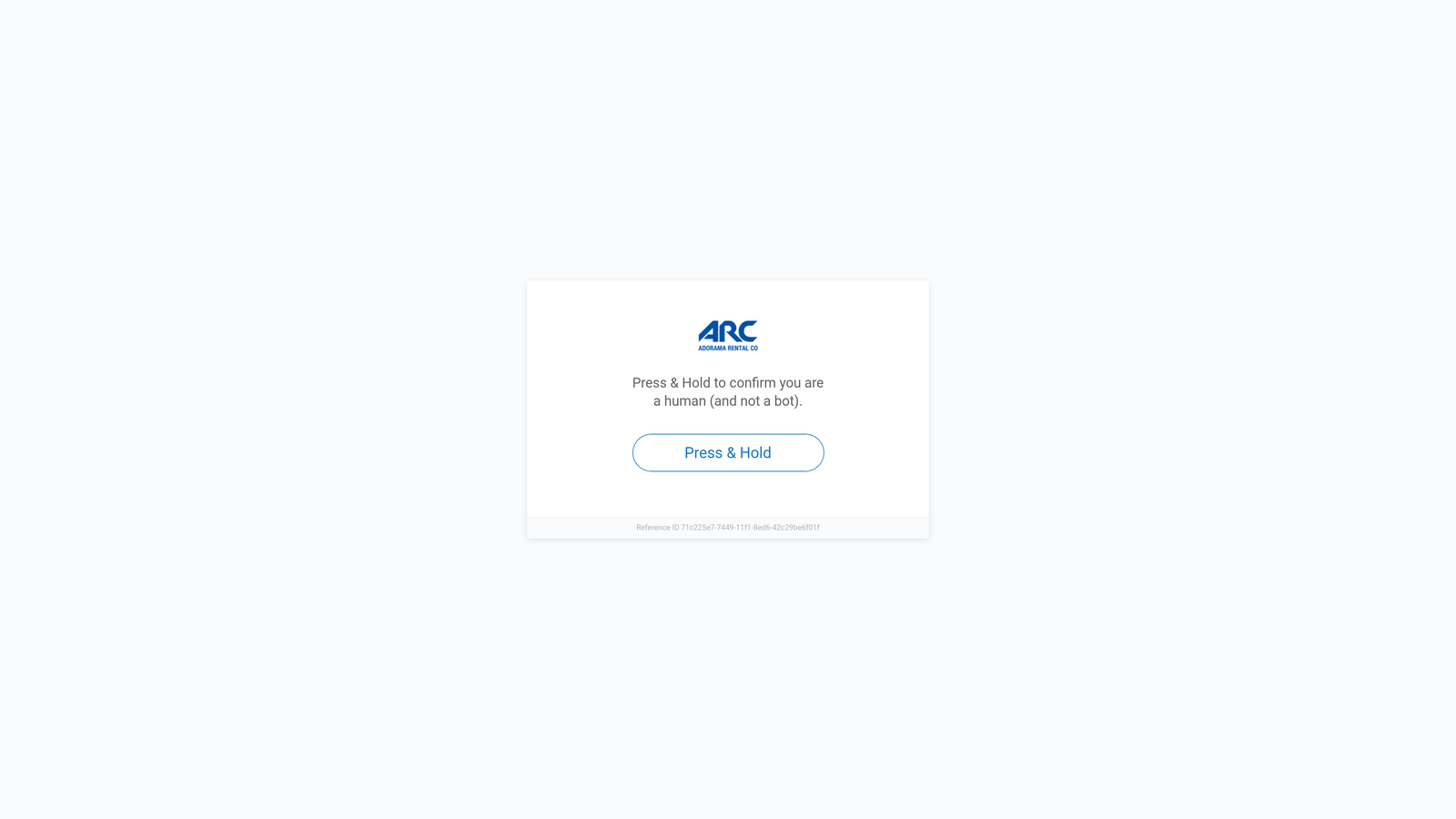 Screenshot of Adorama Rental Co. website