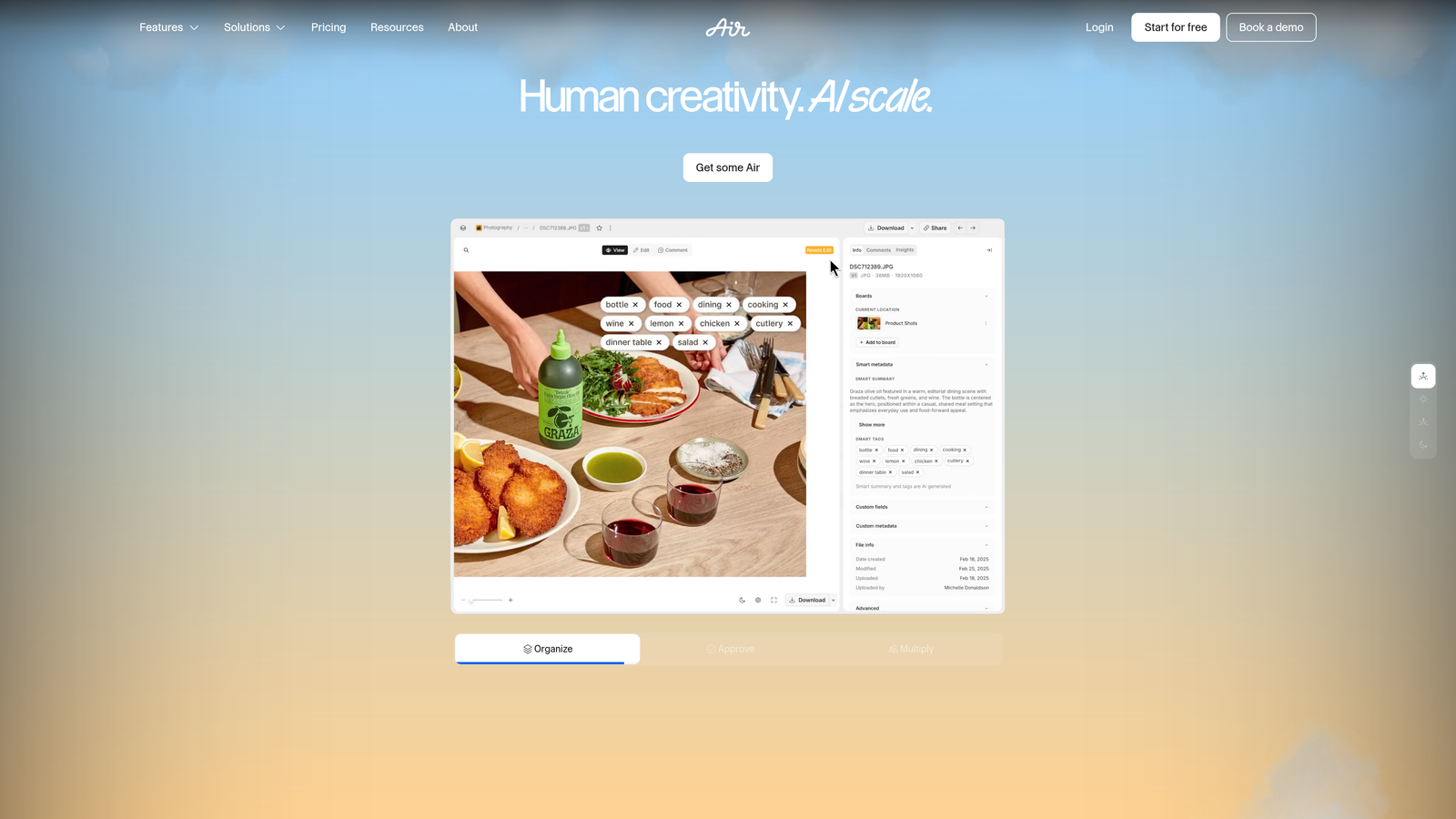 Screenshot of Air.inc website