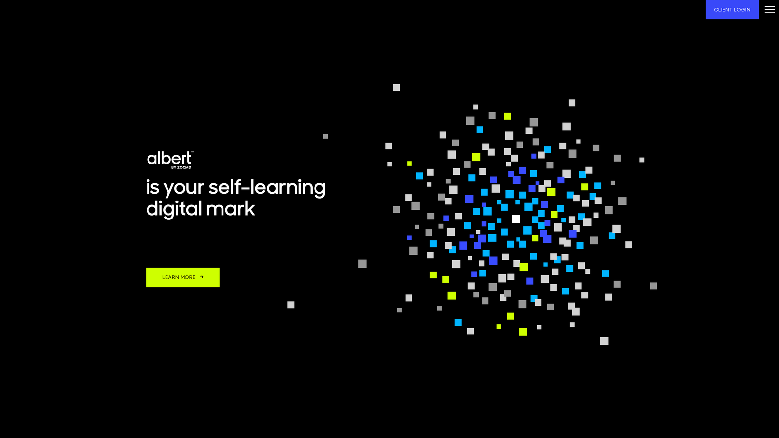 Screenshot of Albert AI website