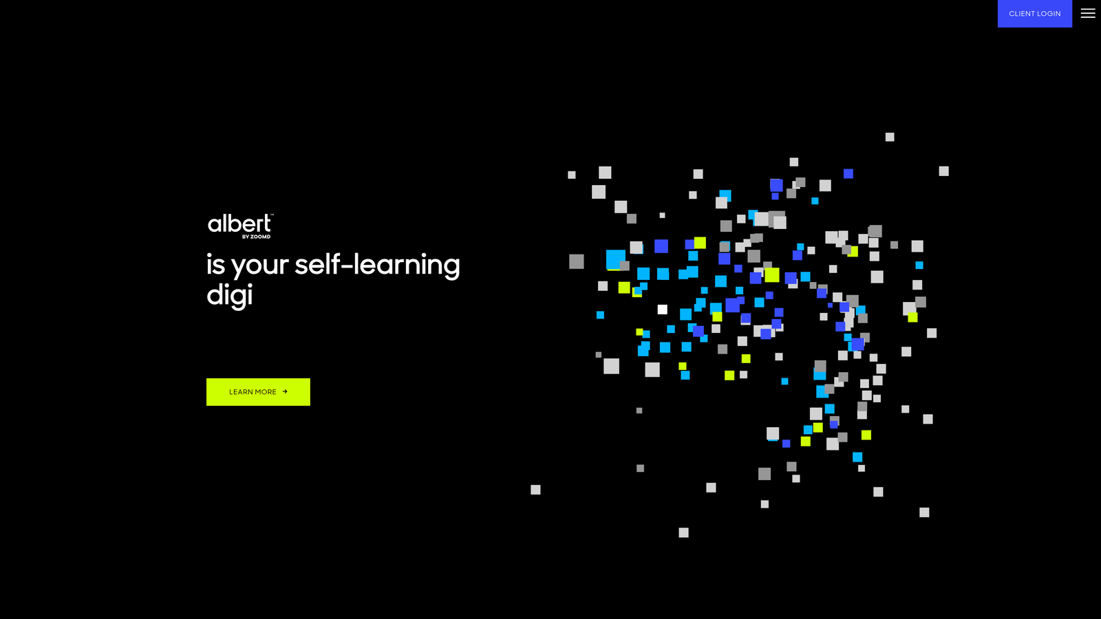 Screenshot of Albert AI website