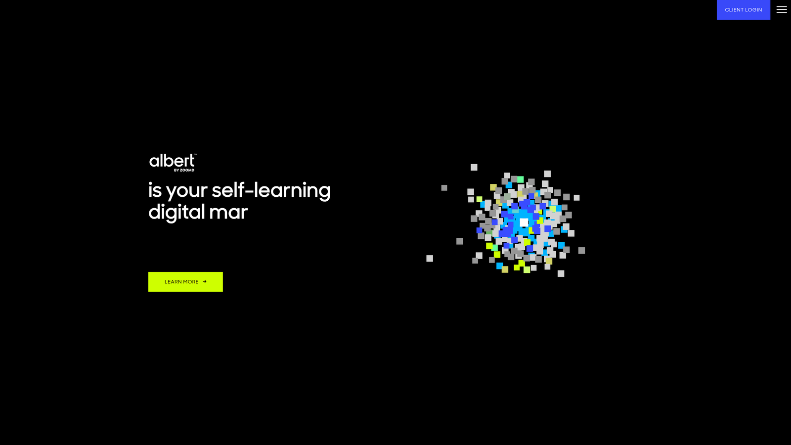 Screenshot of Albert AI website