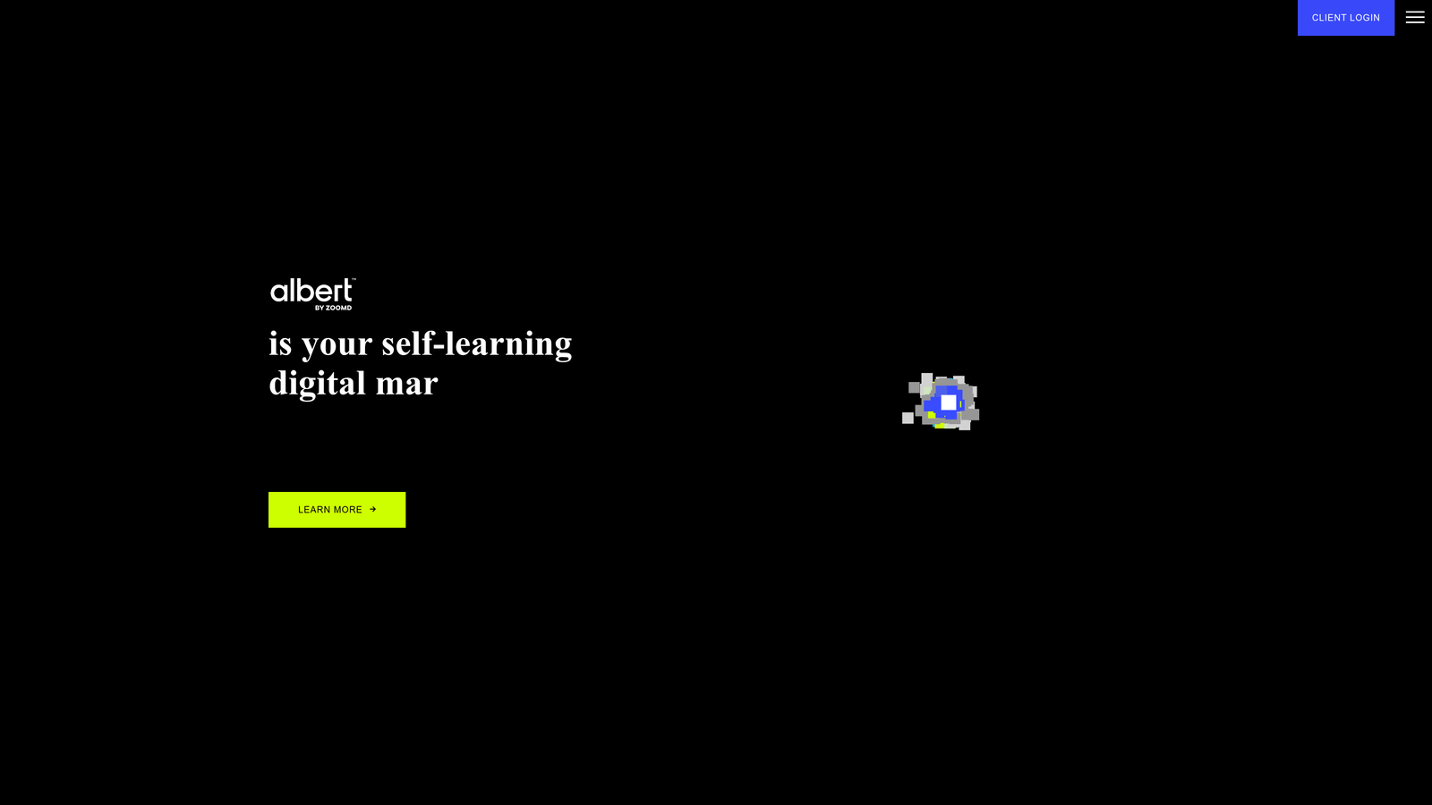 Screenshot of Albert.ai website
