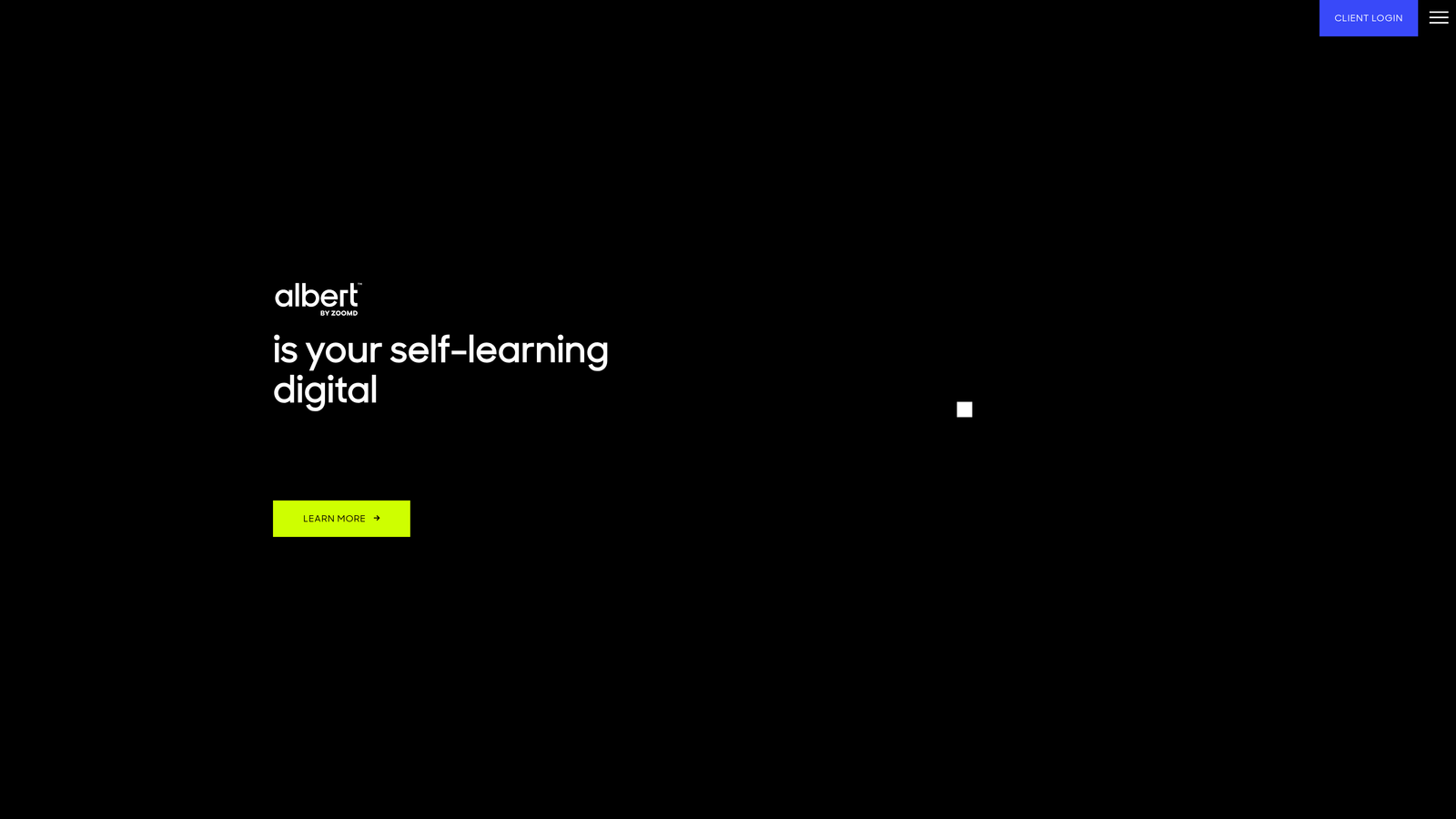Screenshot of Albert.ai website