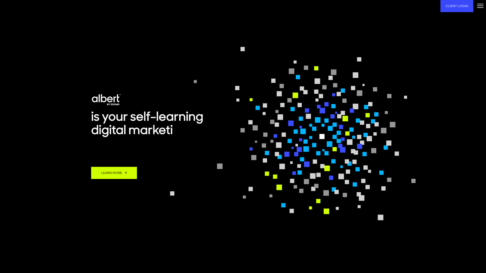 Screenshot of Albert.ai website