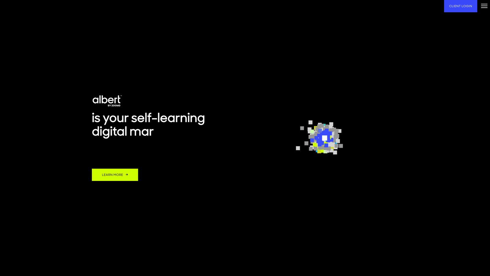 Screenshot of Albert.ai website