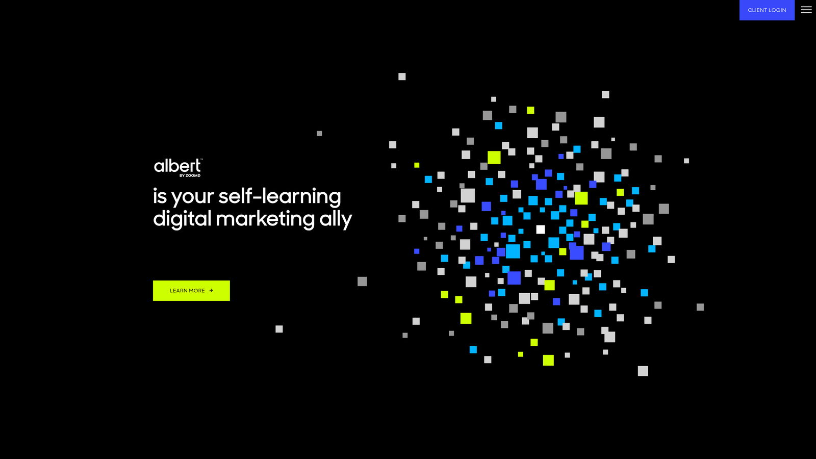 Screenshot of Albert.ai website