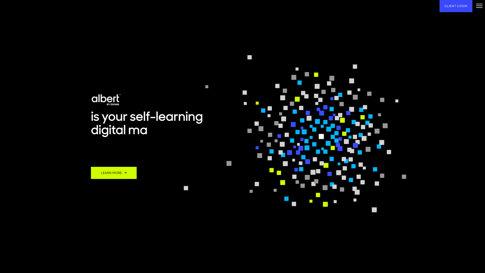 Screenshot of Albert.ai website