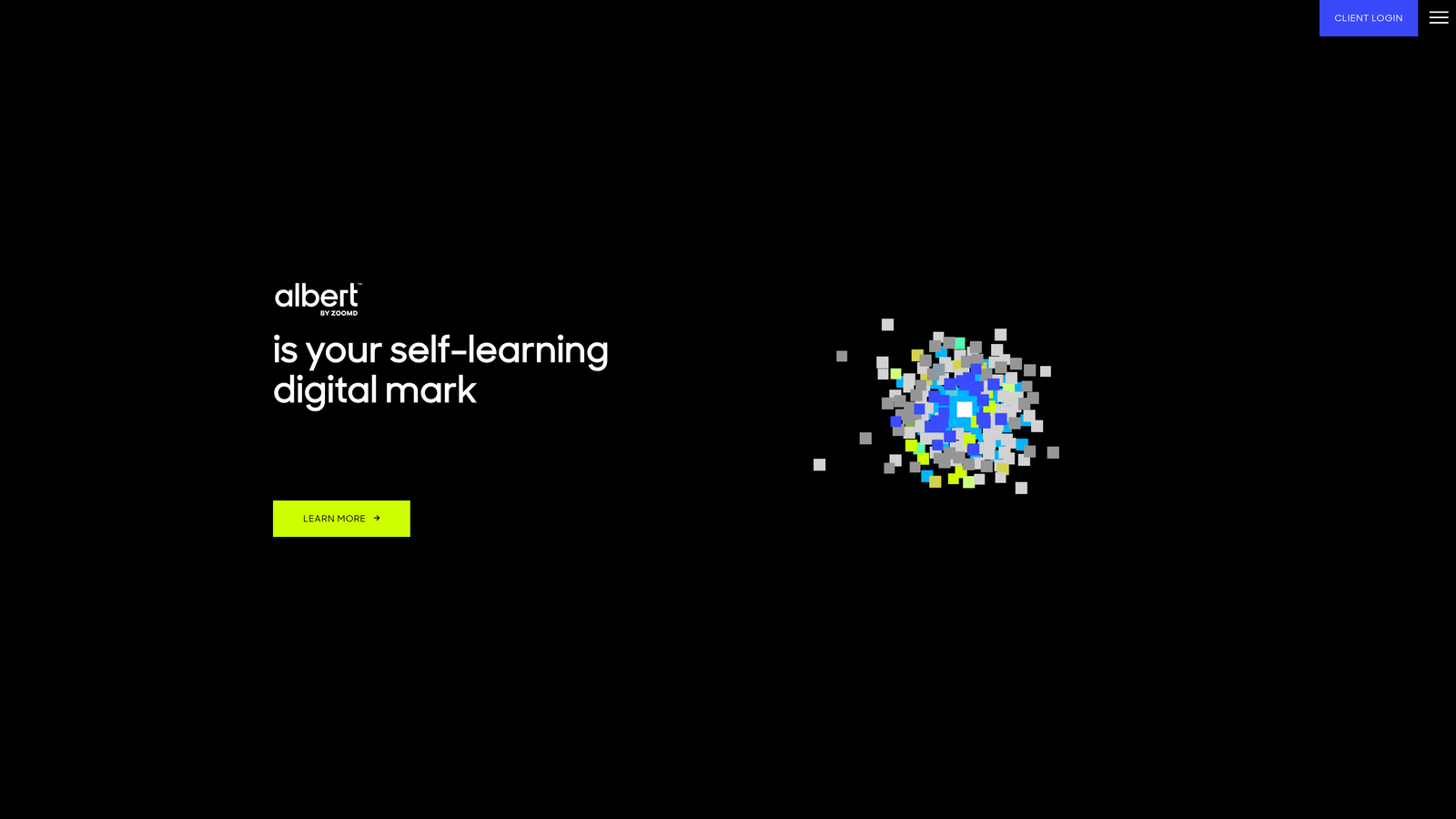 Screenshot of Albert.ai website