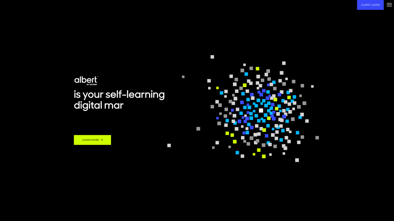 Screenshot of Albert AI website
