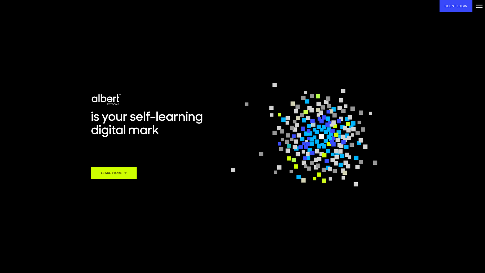 Screenshot of Albert AI website