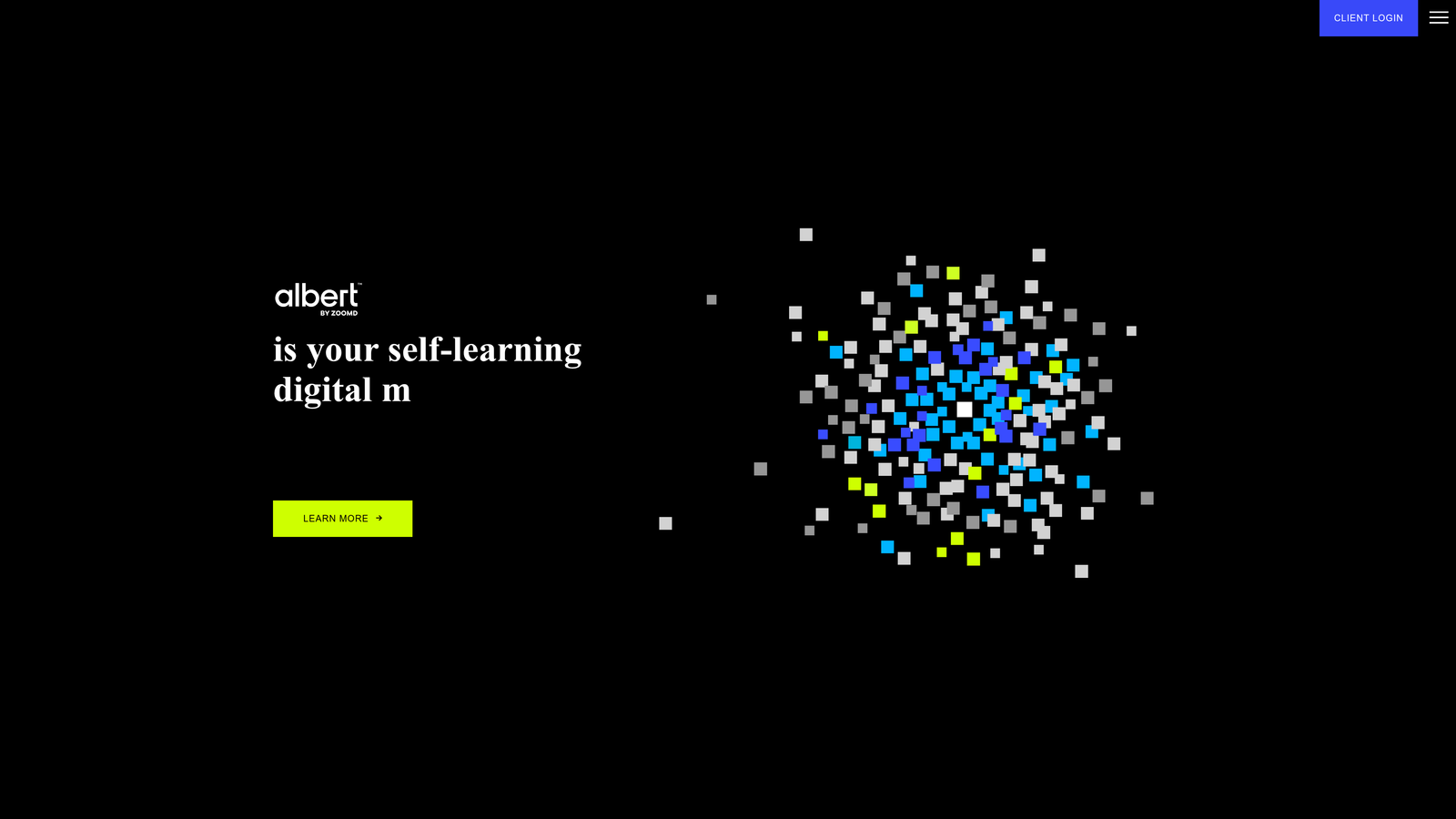 Screenshot of Albert AI website