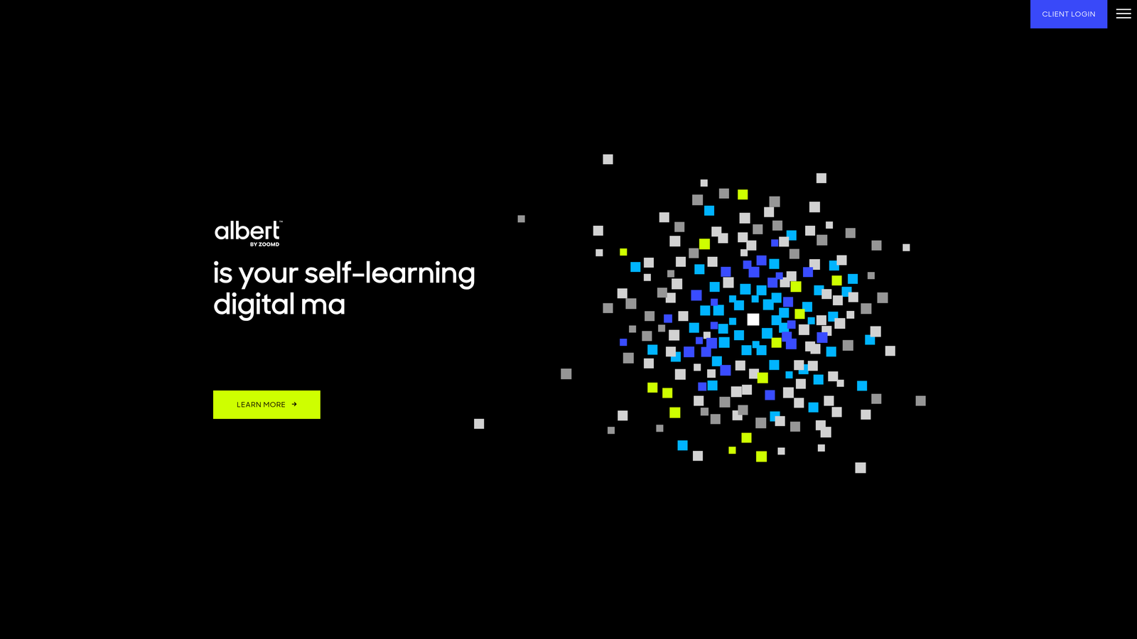 Screenshot of Albert.ai website