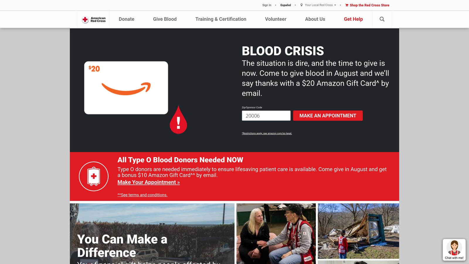 Screenshot of American Red Cross Pediatric First Aid/CPR/AED website