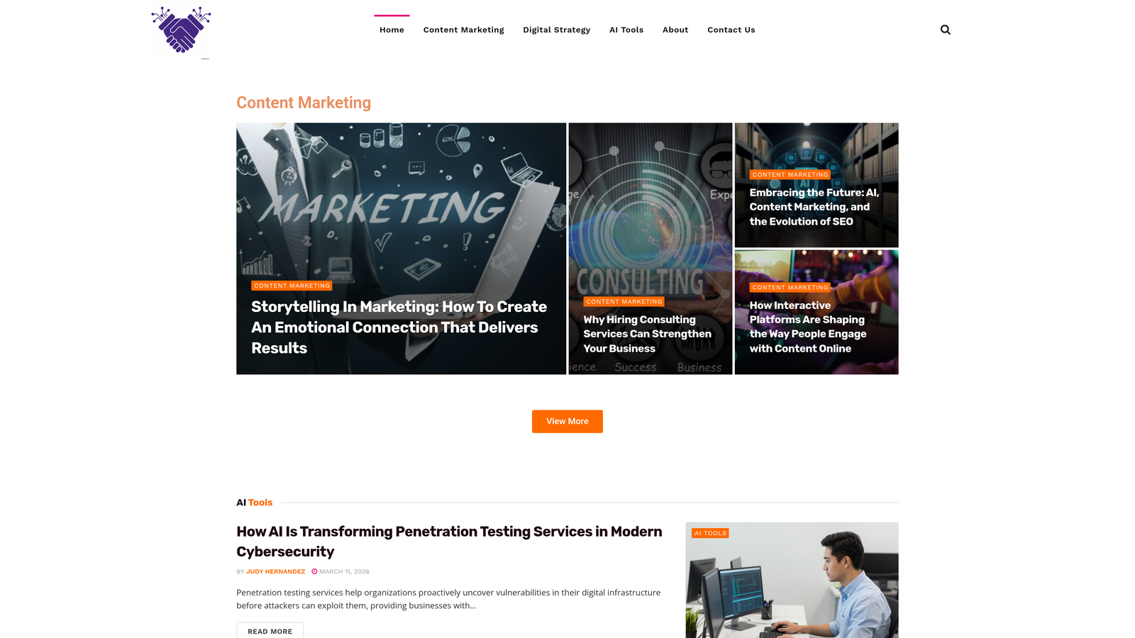 Screenshot of Articoolo website