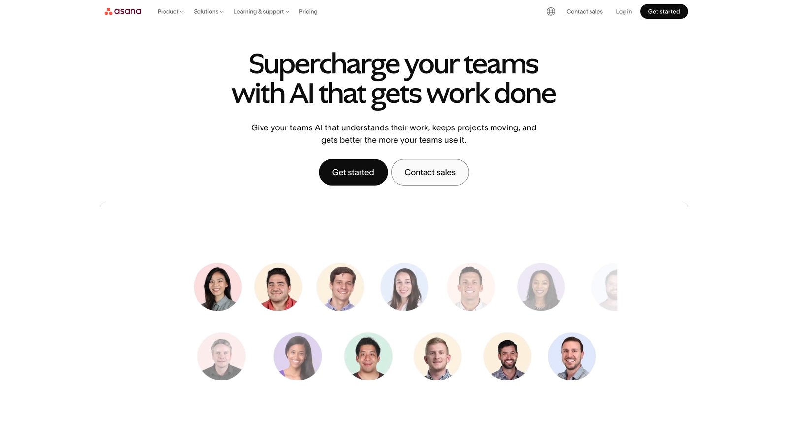 Screenshot of Asana website