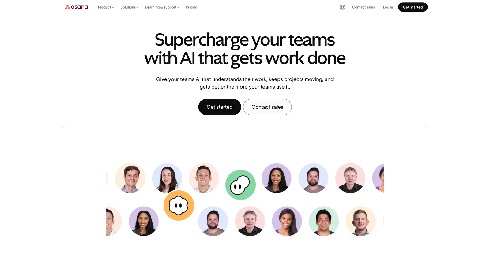 Screenshot of Asana website