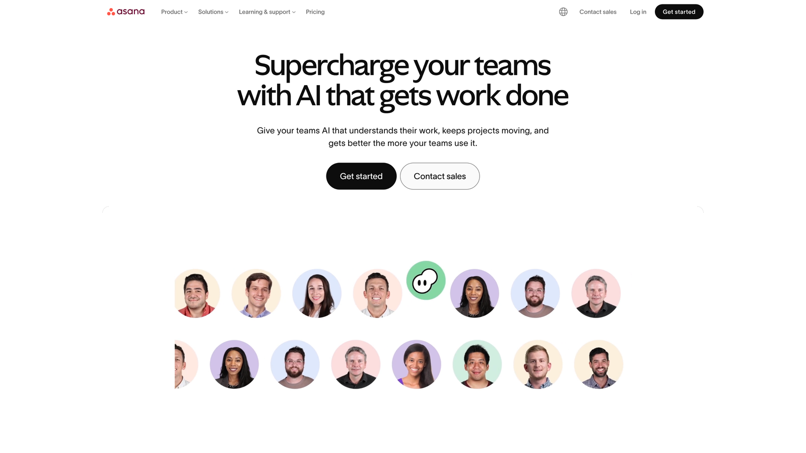 Screenshot of Asana website
