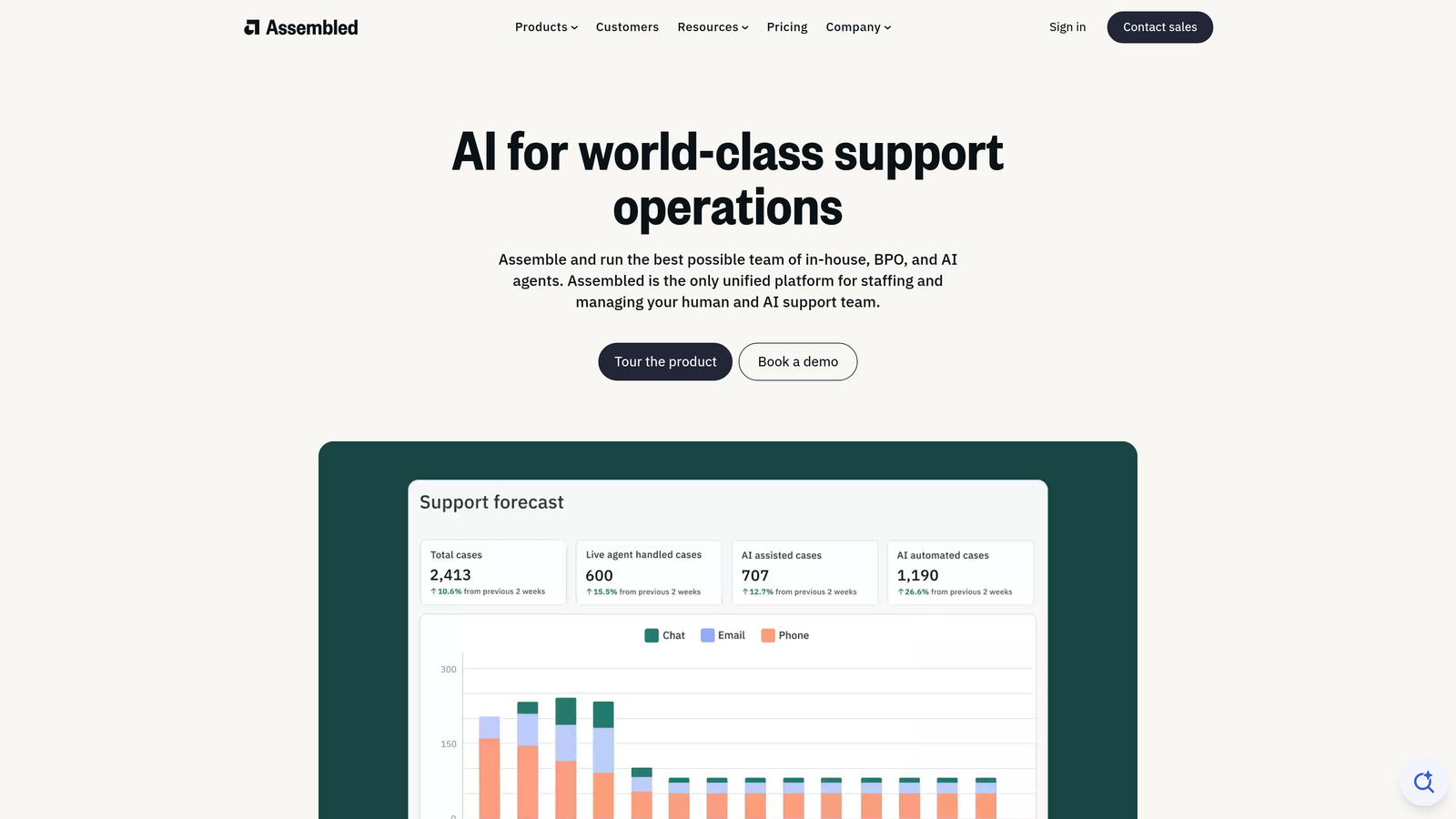 Screenshot of Assembled website