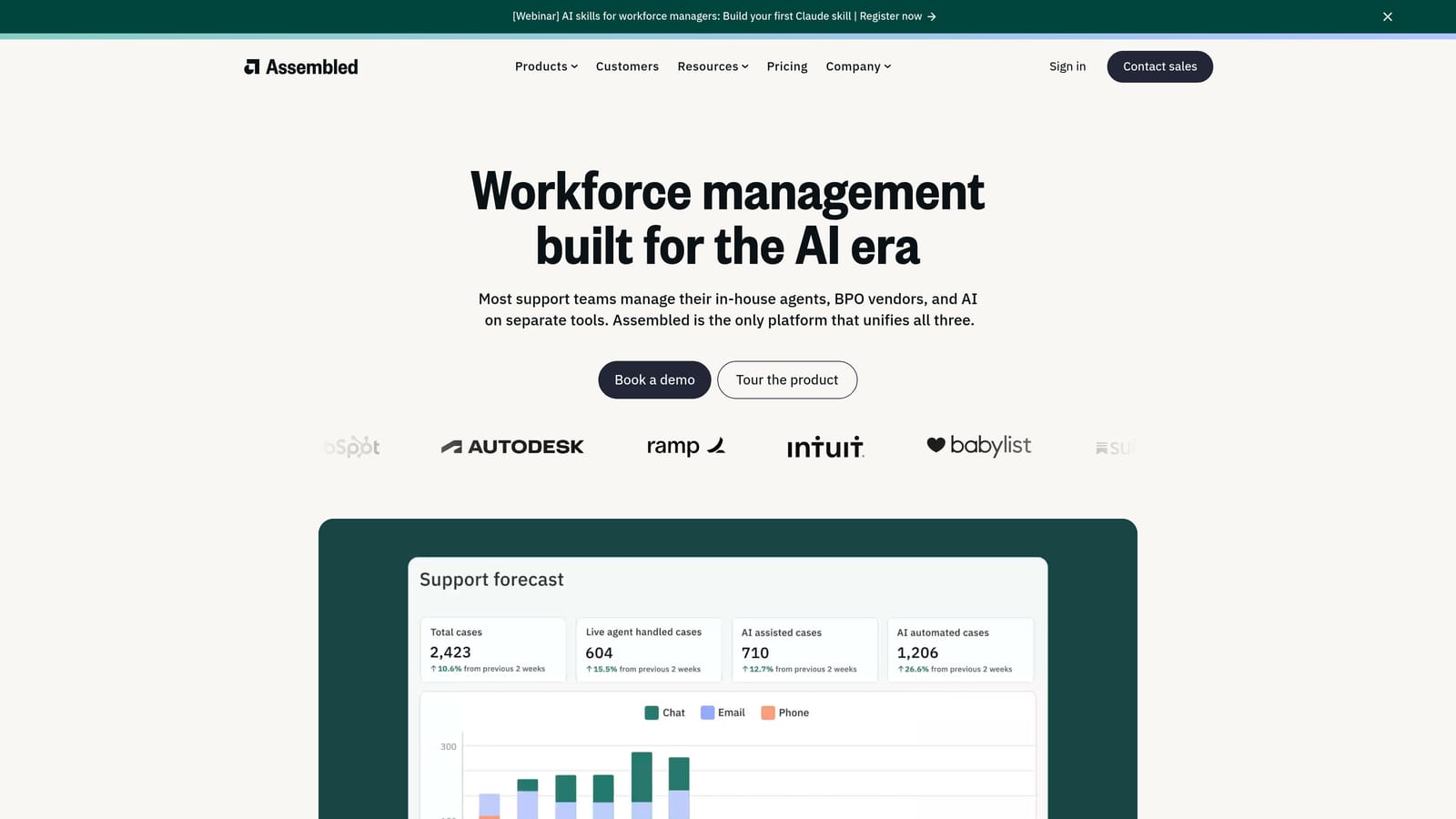 Screenshot of Assembled website
