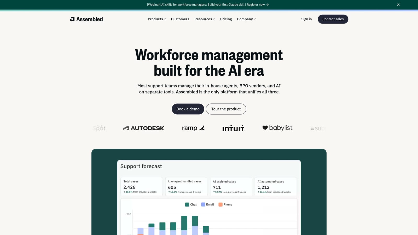 Screenshot of Assembled website